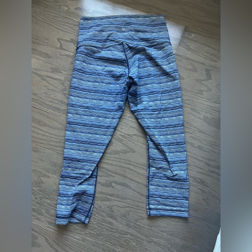 lululemon athletica Blue Striped Leggings